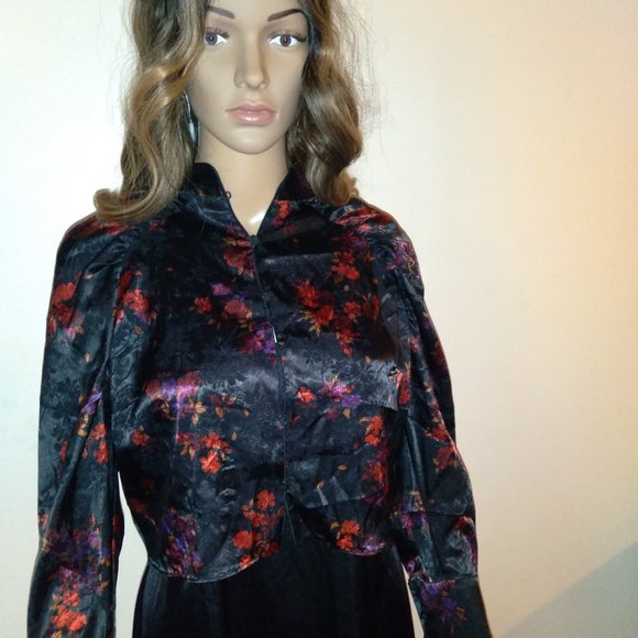 Zara Silky Jacket with Mandarin Collar, Size XL - Picture 7 of 10